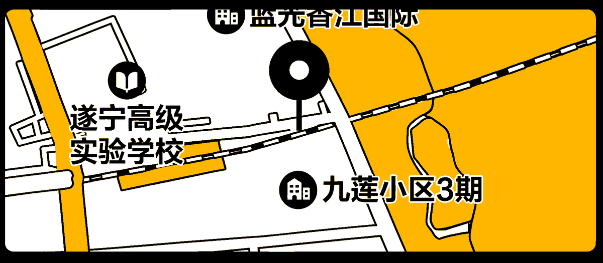 遂宁校区位置图：蓝光·香江国际11栋302